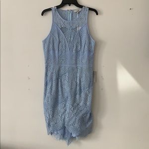 Periwinkle lace party dress